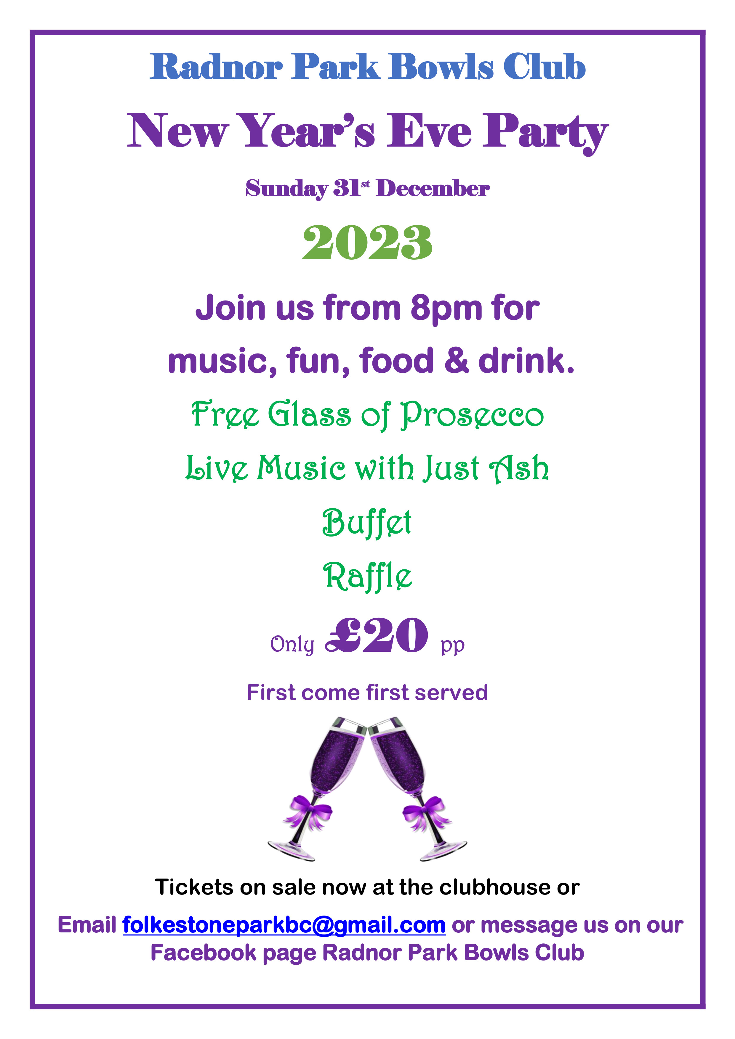 Events Folkestone Park Bowls Club